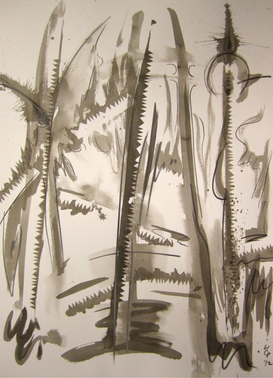 "Exile Study No.4 ~ Perdita" ink and graphite on paper, 22"x 30",