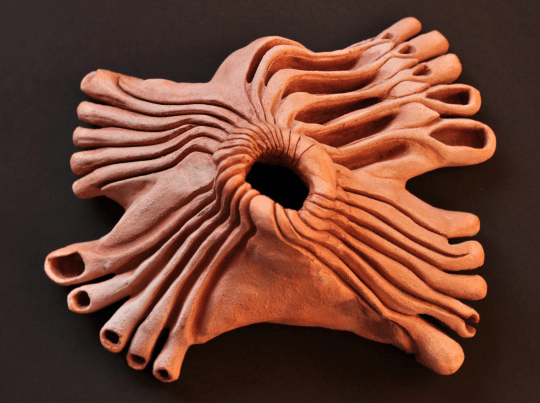 Fire - Red clay and wax