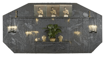 Triple Consciousness, 2009 Black soap, wax, vinyl in album cover, shea butter, plant, and brass 48 x 96 in. (121.9 x 243.8 cm) Collection of Dr. Daniel S. Berger, Chicago Courtesy of the artist and moniquemeloche, Chicago 