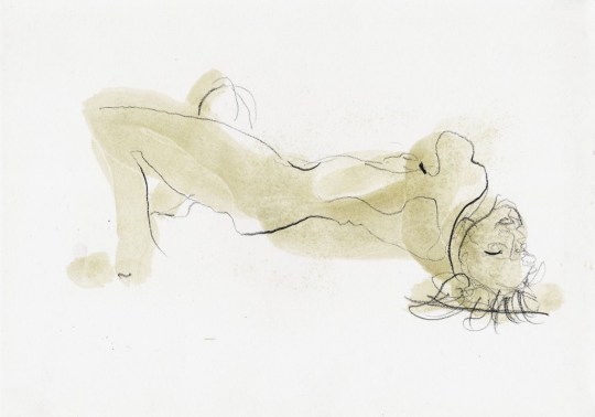 "Aureous being" Oil paint and pencil on paper ca. a4 2011 