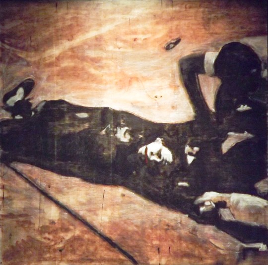 “Syria 2011”, 48”x48”, pastel, graphite, charcoal, oil pastel