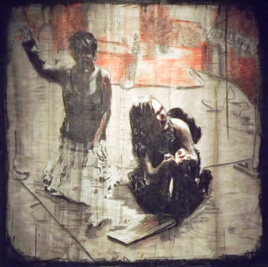 “New York 2011”, 48”x48”, pastel, graphite, charcoal, oil pastel