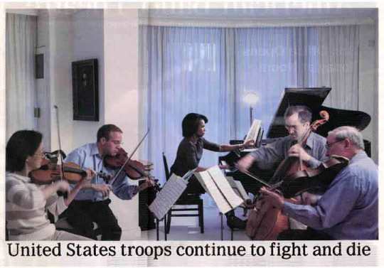 Liz Linden Cartoon (04/09/06, from text by Anthony Tommasini, photo by Stephen Crowley), 2006 Archival pigment print on plexi mount 13.25” x 9.25” http://www.lizlinden.com/Cartoons.html 