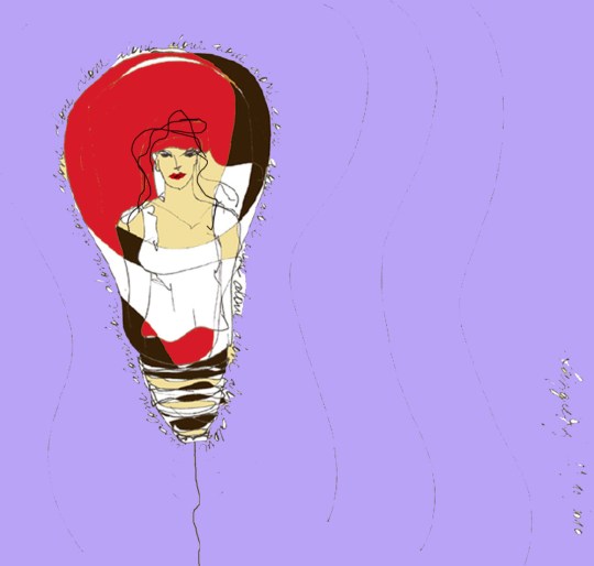 ALONE, pencil and pen on paper and digital graphic design