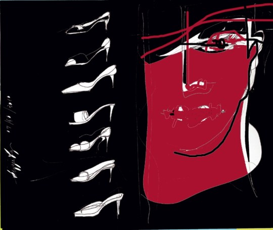 OPOSTOS, pencil and pen on paper and digital graphic design