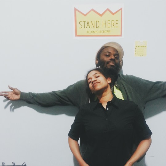 kingCARLA with friend Solomon at "Who is King Carla?"