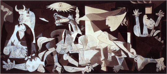 Pablo Picasso April 26, 1937–June 1937 http://www.caribousmom.com/wordpress/wp-content/uploads/guernicamural.jpg 