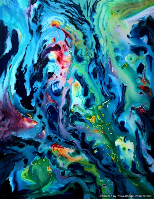  Movement in Blue, 30"x40" acrylic on canvas (7/2014)