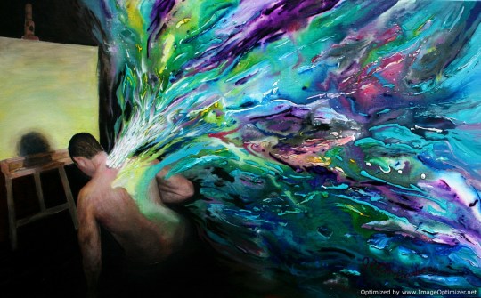 The Artist, 30"x48" acrylic on canvas (8/2014)