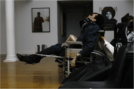 Lyle Ashton Harris plays Michael Jackson in Performing MJ. (Photo by Ray Llanos) - See more at: http://www.artsatl.com/2014/02/news-lyle-ashton-harris-wins-high-museums-10th-annual-david-c-driskell-prize/#sthash.JP8Q7vBm.dpuf