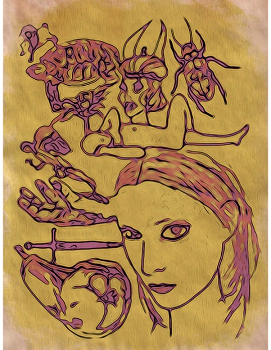 Artsexcreation-Original work by Lesley for %22Fantasy and Reality%22