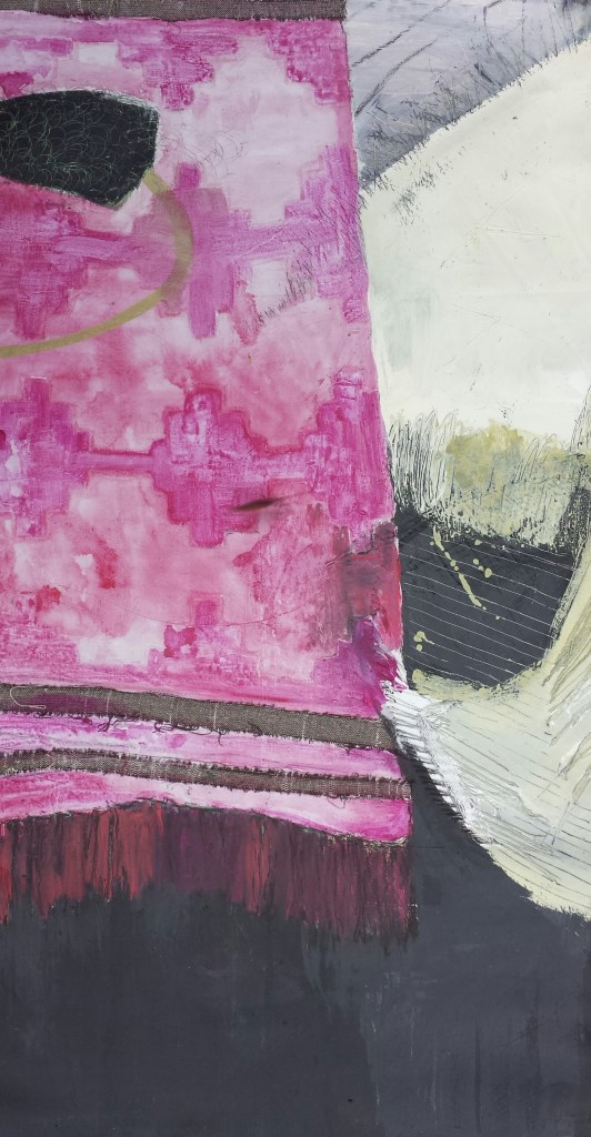 Pink Rug and Chair, 28 X 60