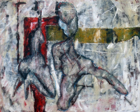 Line Dance 2, oil on canvas 60x75cm