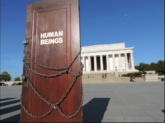 V.L. Cox-End Hate series-doors-Lincolnmemorial2