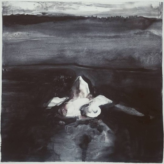 Sleepwalk Redux 24, monotype, 12" x 12"