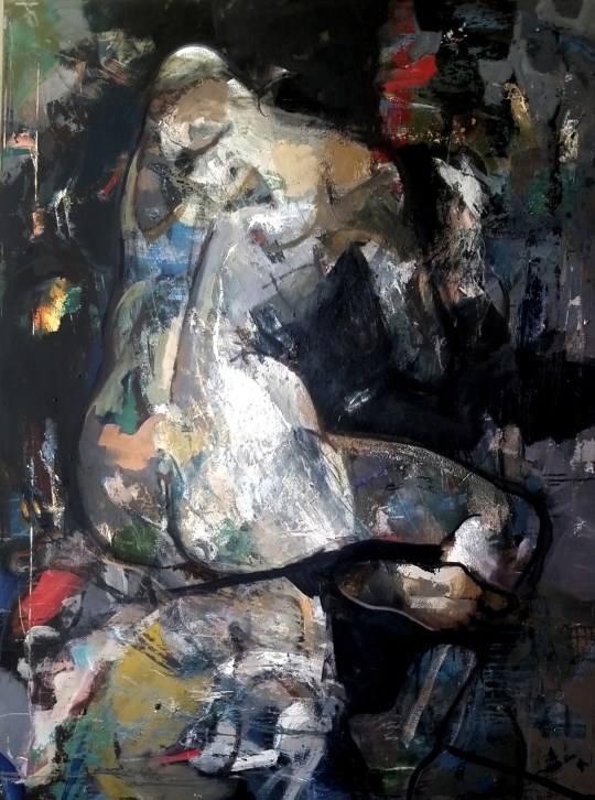 Barely Resolved Inoffensive Nude, oil on canvas, 2016