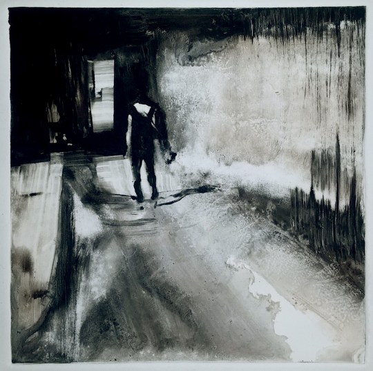 Sleepwalk Redux 2, monotype, 12" x 12"