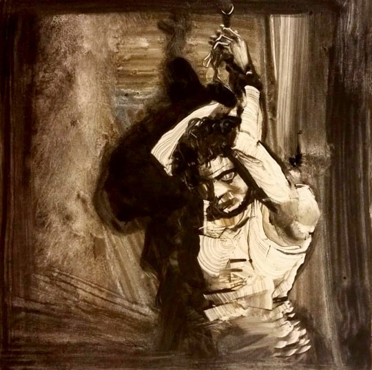 Witch 18, monotype, 2016, 12" x 12''