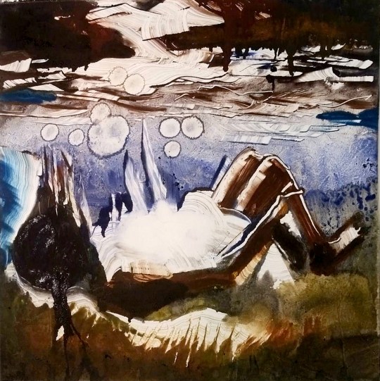 Witch 21, monotype, 2016, 12" X 12"