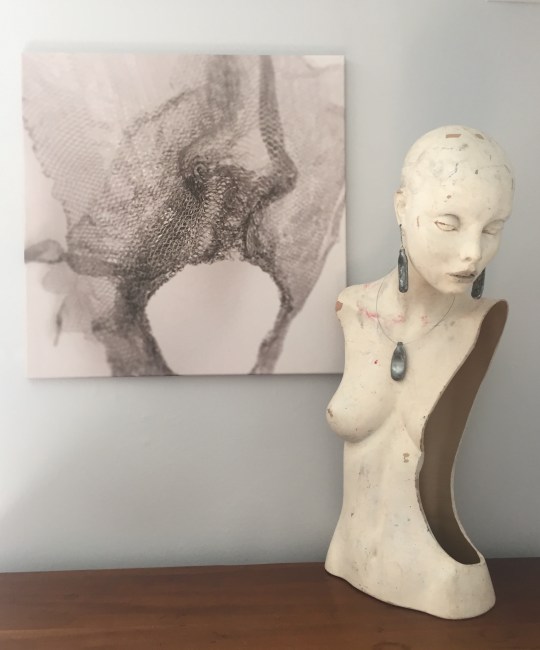 As I turned... Print on canvas (close up of Beneath my Mask)