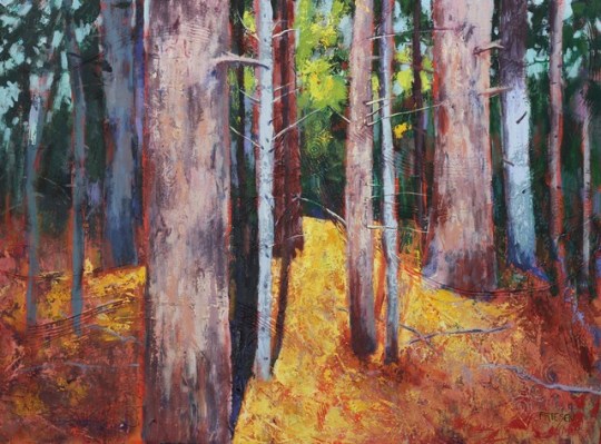 Yellow Pool of Light / 36" X 48" 